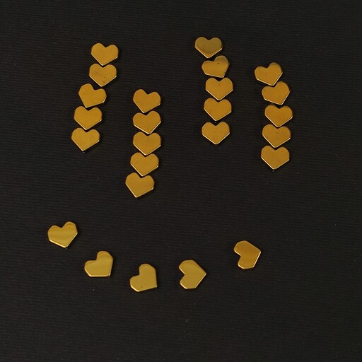 ملزومات ساخت بدلیجات حدید مدل قلب سایز 8 در دو رنگ طلایی و نقره ای بسته 25 عددی
