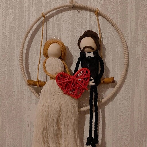 دیوارکوب عروسکی عروس داماد مناسب اتاق عروس و داماد روی در ورودی یا روی دراتاق
