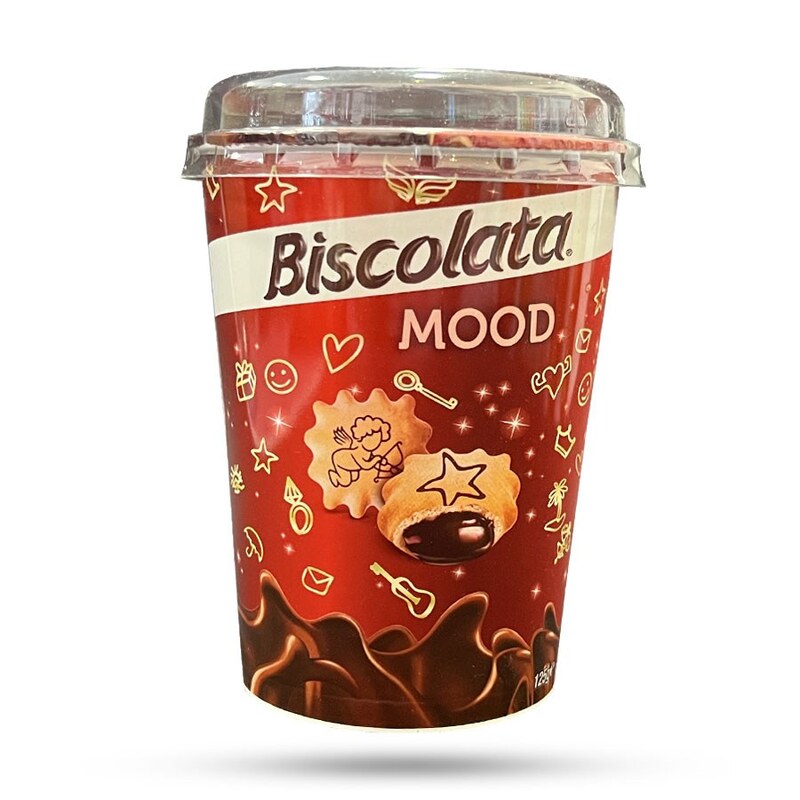بیسکویت لیوانی بیسکولاتا Biscolata با مغز شکلاتی 125 گرم