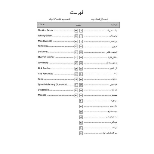 کتاب مرد تنهای شب - 33 نوای ماندگار برای گیتار