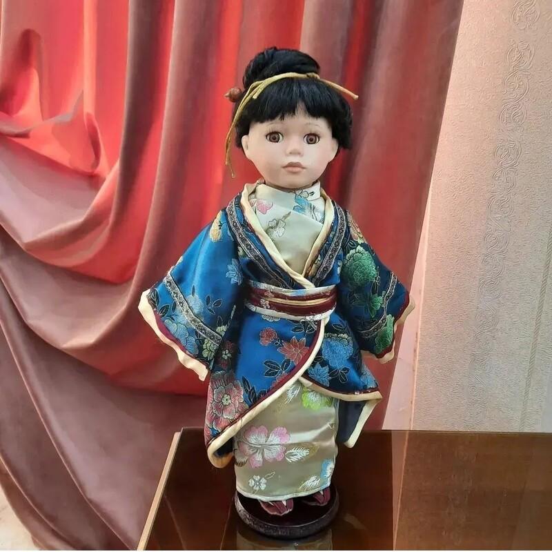 عروسک سرامیکی بانوی ژاپنی  آنتیک وکلکسیونی باقد42سانتیمترکد169