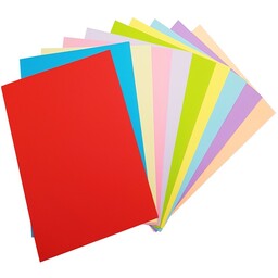 کاغذ رنگی جنس تحریر 10 رنگ بسته 10 عددی  A4