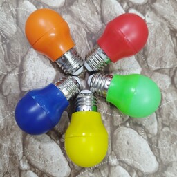 لامپ 3 وات تخم مرغی رنگی شب خوابی (حباب رنگی)