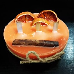 شمع دست ساز مدل دارچین و پرتقال 
