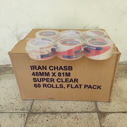 چسب پهن 90یارد برند ایران چسب پک 6عددی با وزن 700گرم و ارسال رایگان 