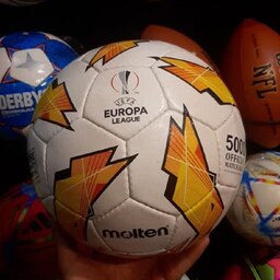 توپ فوتبال مولتن دوختی طرح لیگ اروپا3600 چرمی سایز 5