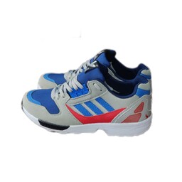 کفش راحتی مردانه و پسرانه 40تا43 طرح آدیداس زدیکس ورزشی و پیاده روی زیره بسیار نرم و فوق العاده سبک رنگ طوسی آبی قرمز
