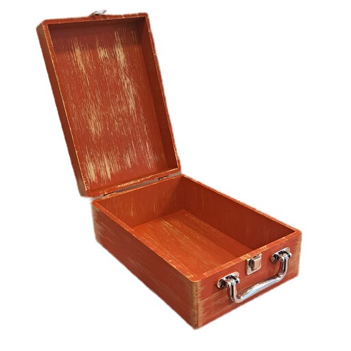 جعبه هدیه مدل چمدان چوبی طرح قالی