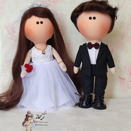 عروسک روسی طرح عروس و داماد کادوی ویژه برای تازه عروس ها 30 سانتیمتری