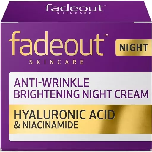 کرم روشن کننده و ضد چروک شب فید اوت Fadeout Anti Wrinkle Brightening حجم 50 میلی لیتر