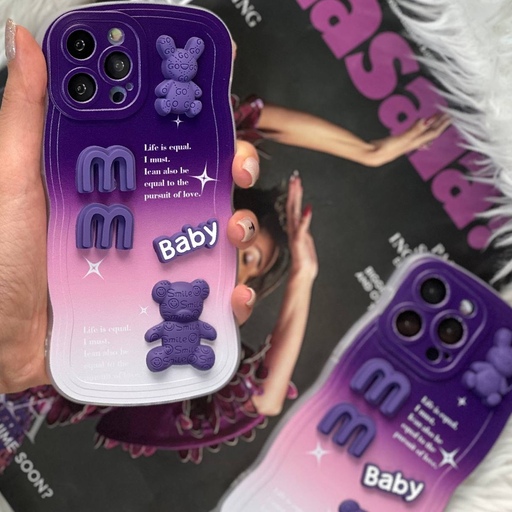 قاب گوشی برجسته    ایفون purple baby ( new )