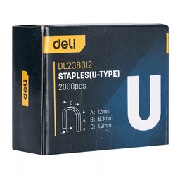 سوزن منگنه DELI مدل (U-TYPE) ( بسته 2000 عددی) کد DL238012