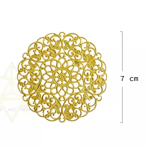 توری فلزی گرد طلایی