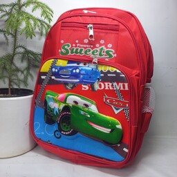 کیف مدرسه ای مدل ماشینی قرمز