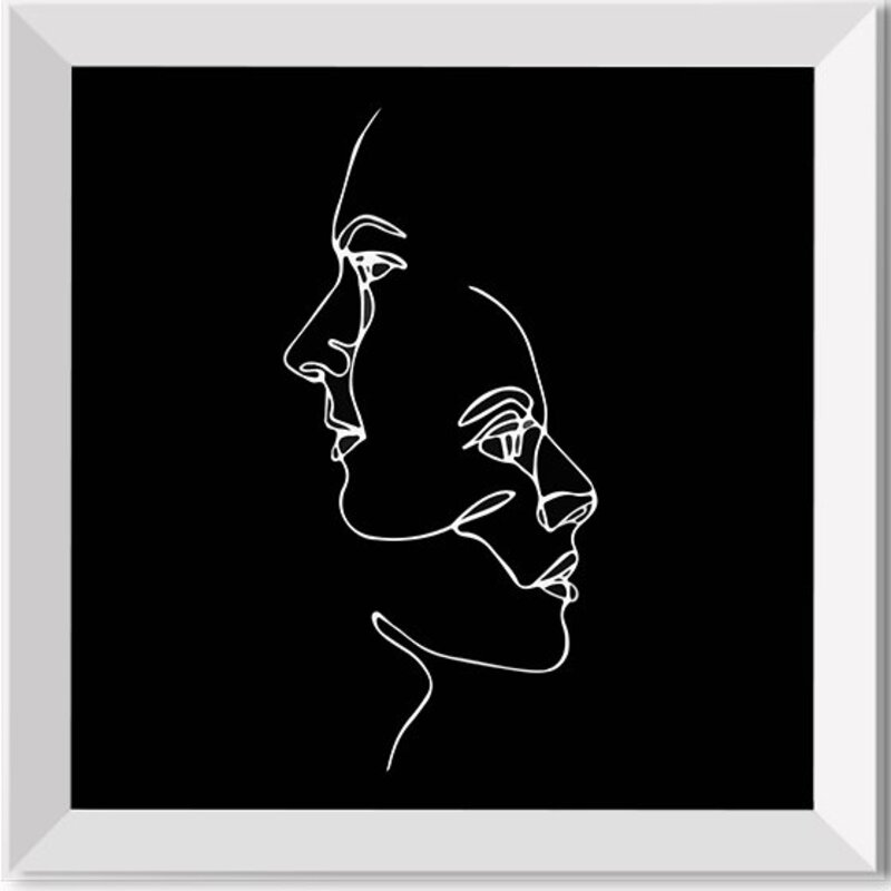 تابلو نقاشی مینیمال عاشقانه دکوراتیو مدرن سبک جدید لاو دکوری هنری ولنتاین 