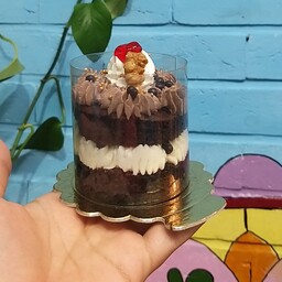 مینی کیک تک نفره شکلاتی مناسب برای میهمانی و جشن تولد و نامزدی