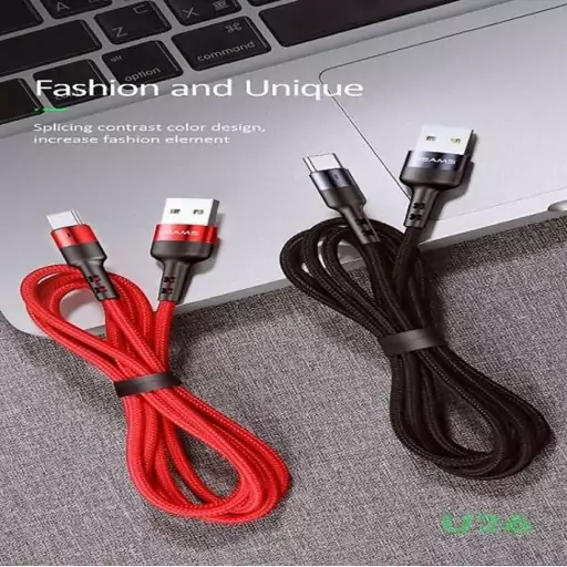 کابل شارژ  USB به USB-C یوسمز مدل US-SJ313 U26 طول 1 متر چراغ دار