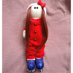 عروسک روسی لباس یونیکورن قرمز