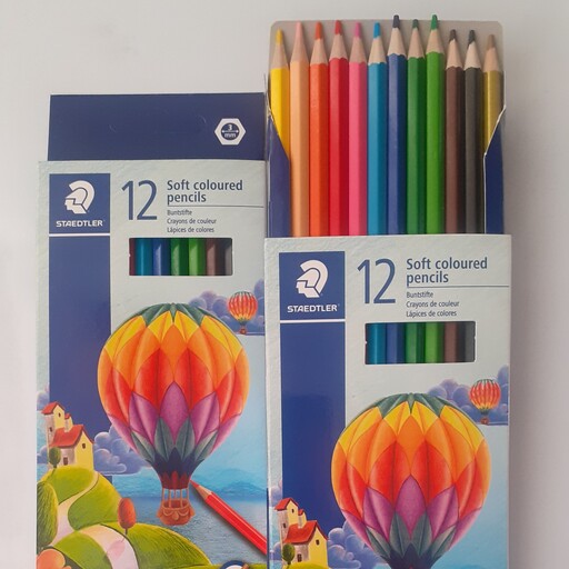 مداد رنگی 12 رنگ استدلر کیفیت عالی 