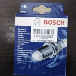 شمع بوش آلمان اصلی مثبت8 تک پلاتین پایه کوتاهFR7DC Plus8BOSCH داری شناسه اصالت کالا