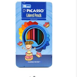مداد رنگی 12رنگ پیکاسو (Picasso) جعبه فلزی
Picasso
