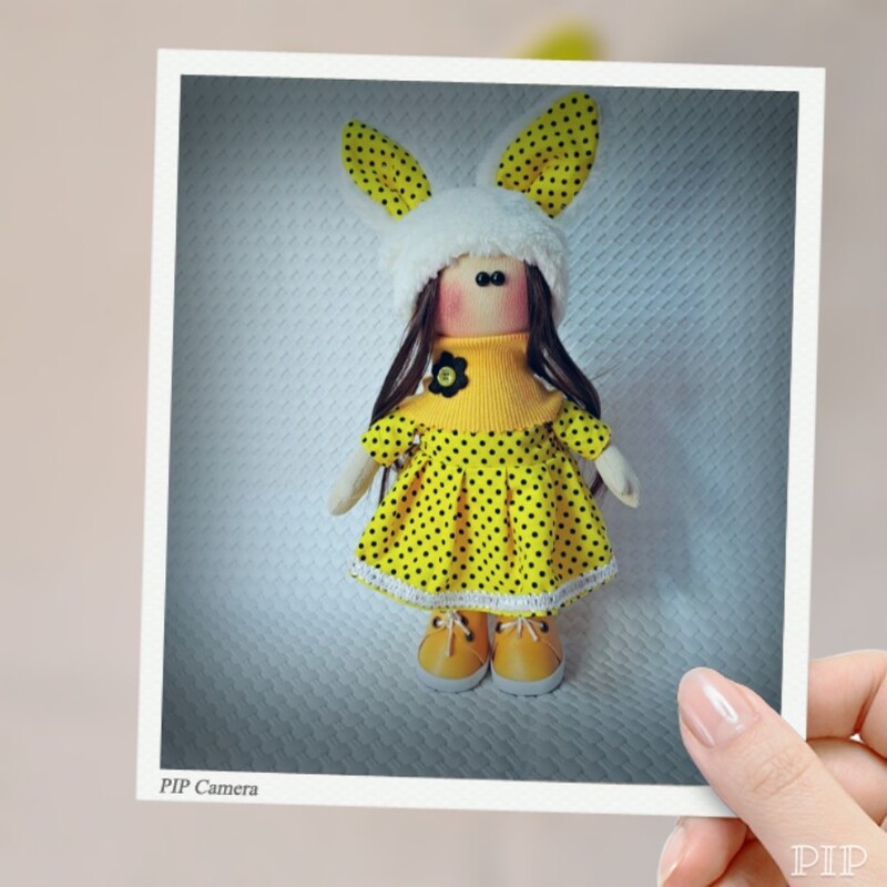 عروسک روسی دخترباکلاه خرگوشی سایز30سانت سرمتصل (قیمت مناسب)