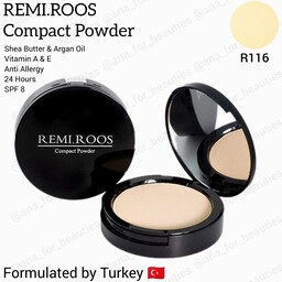 پنکک گیاهی دوکاره رمی رز رنگ نخودی R116
Remi.roos Compact Powder