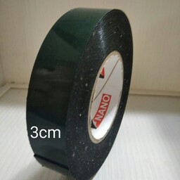 چسب دوطرفه و یک طرفه فوم دار 3 سانتی برند Nano Tape به طول 10 متر رنگ سبز 