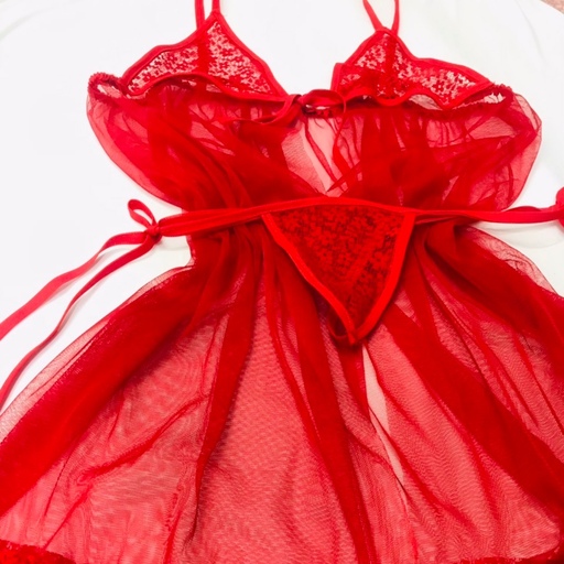 لباس خواب جلو باز قرمز