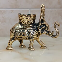 مجسمه برنجی و تزیینی  حیوانات طرح فیل (برنزی)کد176