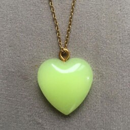گردنبند قلب شبتاب سبز