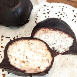 ترافل رژیمی کتوژنیک نارگیل شکلات تلخ (چاکلت بونتی) بسته بندی 200گرمی 