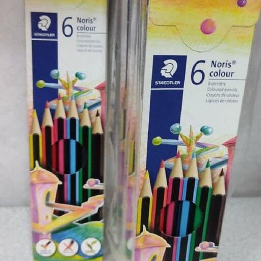 مداد رنگی  استدلر 6 تایی با کیفیت و نرم و استاندارد