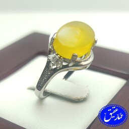 انگشتر نقره زنانه با نگین عقیق شرف الشمس کد ش7