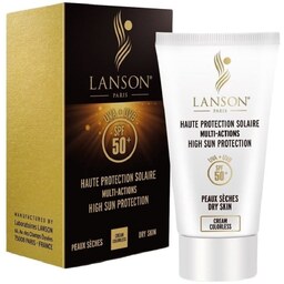 کرم ضد آفتاب بدون رنگ SPF 50 برند لانسون LANSON