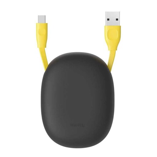 کابل شارژ باسئوس USB-A به تایپ سی باسئوس رنگ خاکستری زرد ، طول 1 متر ، طراحی متری
