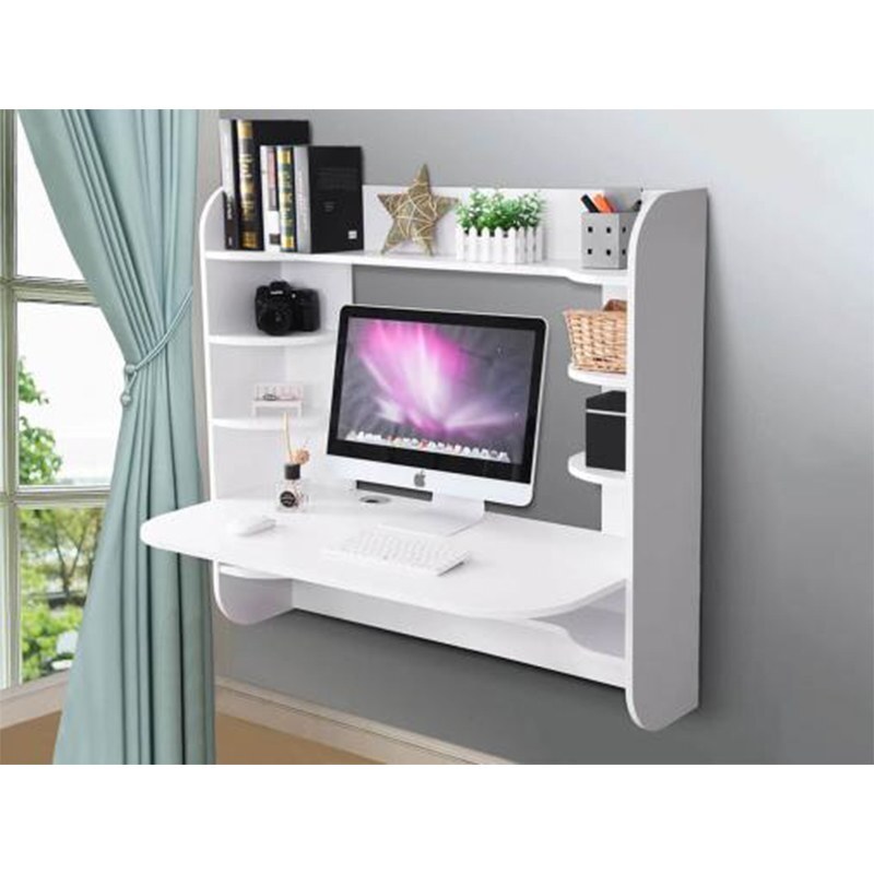 میز کامپیوتر ساده کم جا قفسه دار MC49