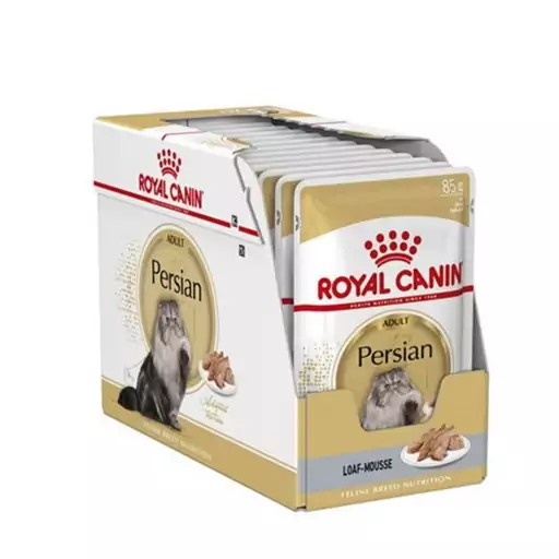 غذای پوچ گربه ادالت پرشین رویال کنین85گرم  Royal Canin Adult Persian بسته 12 عدد