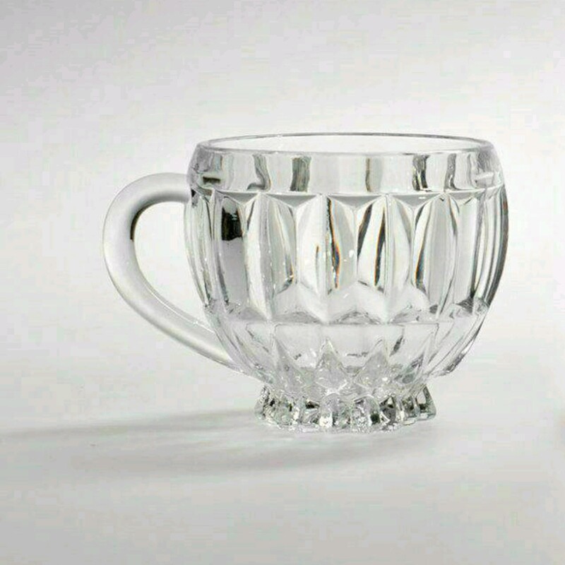 فنجان دسته دار ایرانی مدل مانیلا بسته 6عددی فنجان شیشه ای