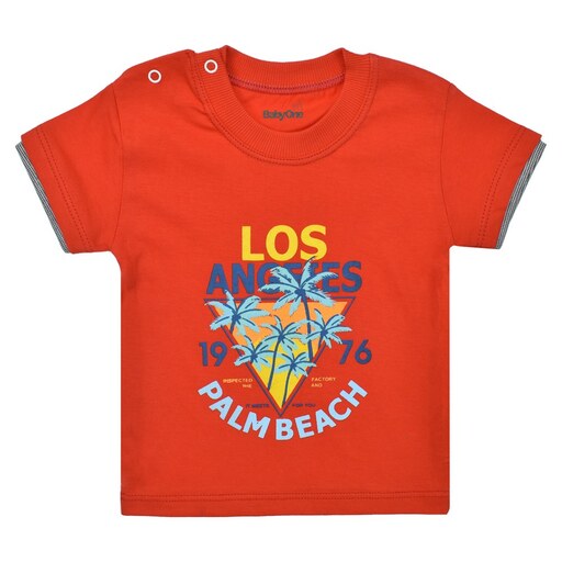 ست تی شرت و شلوارک نوزادی بی بی وان مدل لس آنجلس