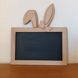 تخته سیاه چوبی مدل خرگوش خام و رنگ نشده مناسب بازی و سرگرمی کودکان رنگاچوب