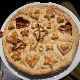 کیک پای سیب و دارچین پخت روز و خانگی با تزئین دلخواه 