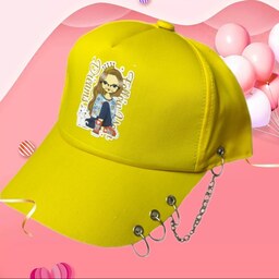 کلاه دخترانه مدل پرنسس زنجیردار کد 04 رنگ طلایی