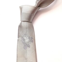 کراوات مردانه نقره ای لیزری  ترک