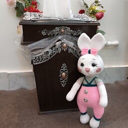عروسک بافتنی خانوم خرگوشه با رنگ بندی سفارشی
