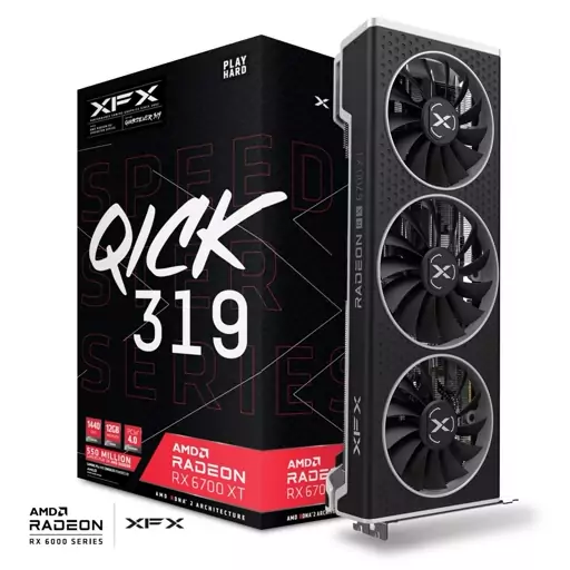  کارت گرافیک ایکس اف ایکس XFX  RX 6700XT QICK319 ظرفیت 12 گیگابایت