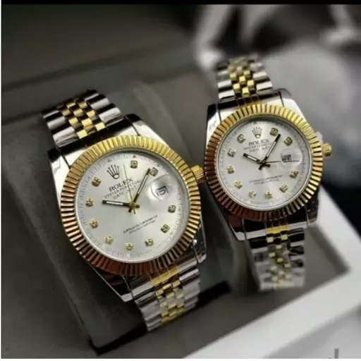 ساعت ست رولکس زنانه و مردانه Rolex صفحه سفید