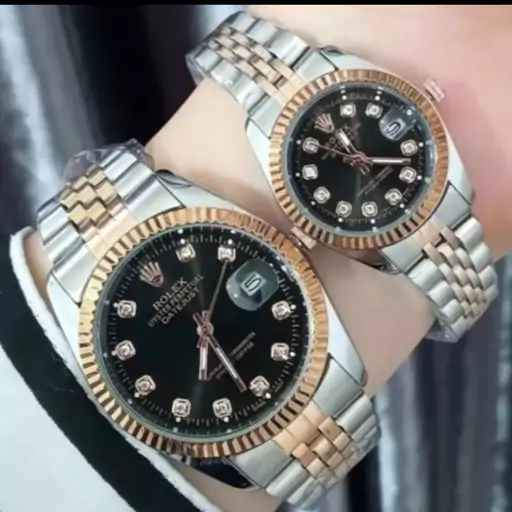 ساعت ست رولکس مردانه و زنانه Rolex صفحه مشکی