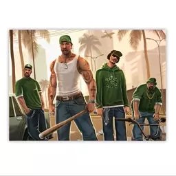 تابلو شاسی مدل جی تی ای سن اندرس GTA San Andreas سایز 10 در 14 کد 25