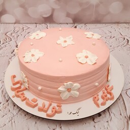 کیک تولد با گلهای فوندانتی کیک روز مادر کیک خامه ای ارسال پس کرایه 